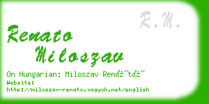 renato miloszav business card